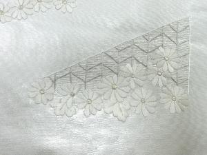 アンティーク　菊模様刺繍開き名古屋帯（額縁仕立て）